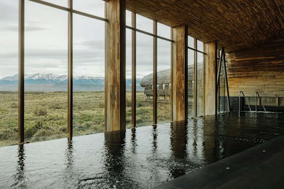 Poolside at Tierra Patagonia.