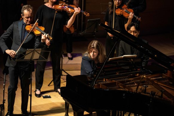 Pianist Polina Leschenko and ACO Director Richard Tognetti.