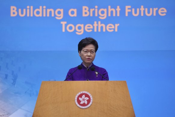 Hong Kong chief executive Carrie Lam. 