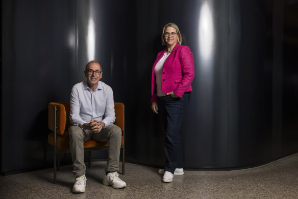 Seek co-founder Paul Bassat and former NSW Education Department secretary Georgina Harrisson. 