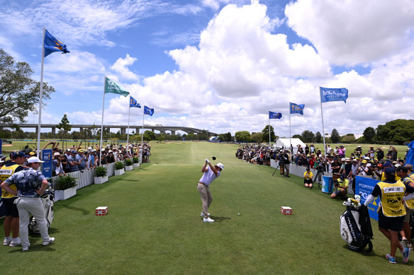 Cameron Smith starts his second round at Royal Queensland.