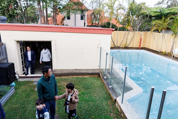 Prospective buyers were keen on the property’s pool.