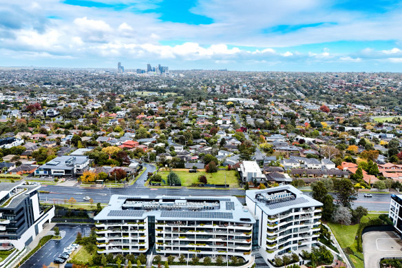 Mirvac’s Tullamore apartments in Doncaster, Melbourne with solar panels and Allume’s SolShare.