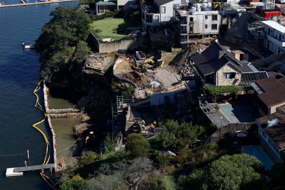 Nelson Parade during the clean-up, in which some patches of earth were found to be nearly three times higher than the level to be classified as “hazardous”.