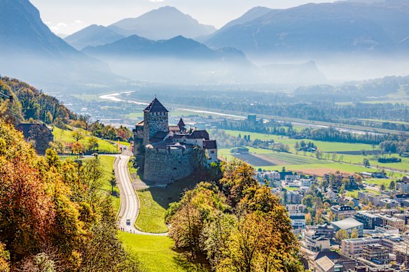 Vaduz Castle overlooks the capital city.