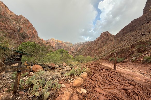 Bright Angel Creek near the Phantom Ranger Station in the Grand Canyon, Arizona, after flash floods.