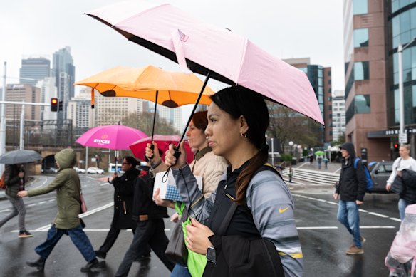 Pedestrians in Sydney this week rained plenty of rain.