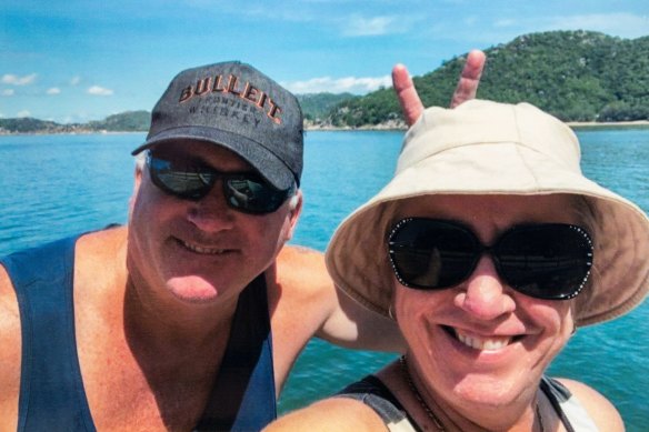 Rick Devlin with his sister Raelene Millington at Magnetic Island where he hoped to retire. 