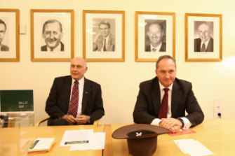 Then deputy prime minister and Nationals leader Warren Truss, with his deputy leader Barnaby Joyce, in 2016.