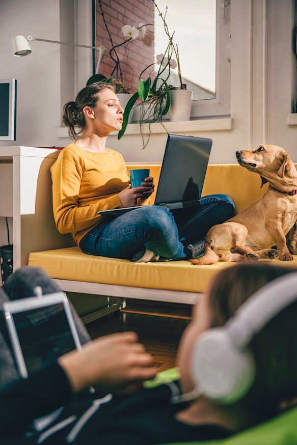 Surprisingly, Lees says there is a place for occasionally using a computer on your lap while sitting on the couch.