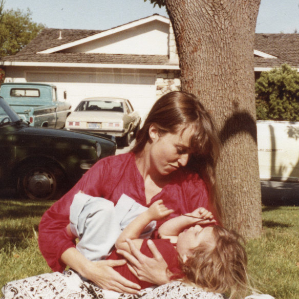 Lisa, 3, with her mum Chrisann,
who she calls a mercurial, hot-tempered free spirit.