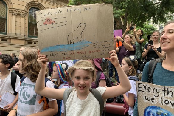 Ember Henninger, 9, in Sydney.