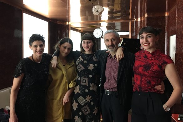 Deborah Conway with her husband Willy Zygier, and daughters Alma, Hettie and Syd Zygier.