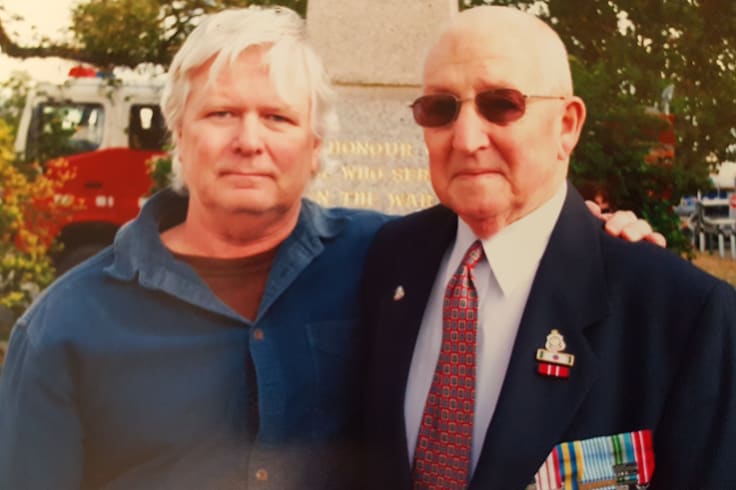 The author with his father, Robert McFadyen.