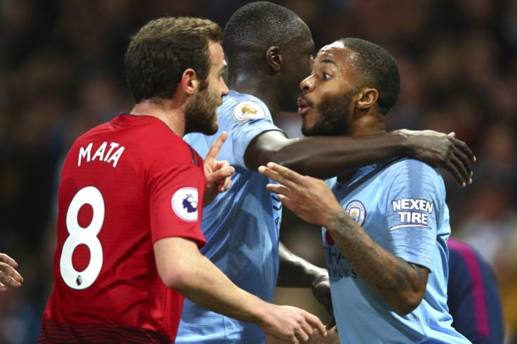 Derby day: Tempers flared at Etihad Stadium in the intra-city clash.