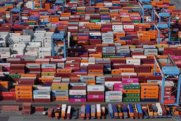 Global trade and shipping: European ports such as Rotterdam, Hamburg ...
