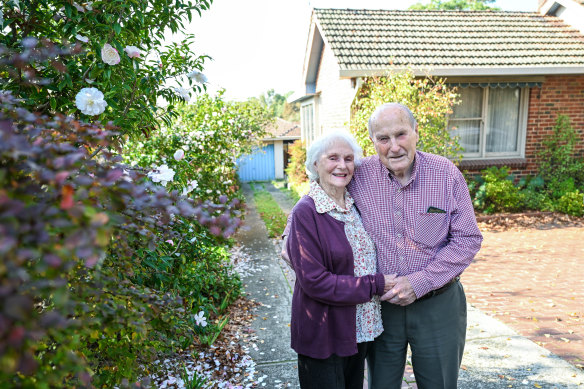 Tom and Dorothy Thorpe have lived in Burwood for 71 years.