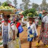 A weekly market in Nyamata. The south-eastern town is the site of a memorial to the 1994 genocide.