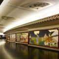 The curved foyer of Hotel Gajoen, Tokyo.