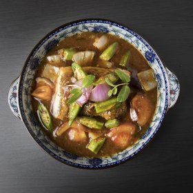 Assam Nyona curry toothfish. 