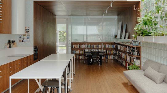 A warren of rooms, including the kitchen, dining room and lean-tos, at the back were replaced with one large generous open-plan kitchen and living area.