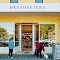 Outside Malvern’s new bakery, Breadcetera.