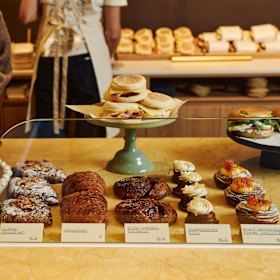 Peruse the baked selection.