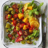 Adam Liaw’s heirloom tomato and bread salad.