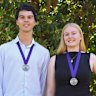 WA Beazley Medal winners Cohen Beveridge and Hannah Hunter.