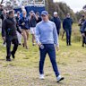 Rory McIlroy walks the course at Royal Melbourne