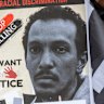 Abdinasir Abdullahi Salad died in the shooting after police said he lunged at them with a knife.