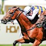 Mark Zahra on board Docklands (left) wins the Queen Anne Stakes at Royal Ascot.