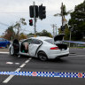 Video footage captures alleged stabbing attacker circling bloodied car