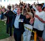 A crowd plays two-up at North Bondi RSL Club on Anzac Day last year.