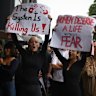 One thousand women and supporters marched in Gosford this morning against male violence against women.