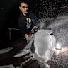 Kevin Kapusi Starow is a keen ice sculptor.