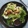 Neil Perry’s steamed scallops with chilli and black vinegar
