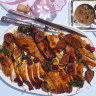 Danielle Alvarez’s spatchcocked roast turkey with caramelised onion gravy