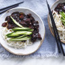 Neil Perry’s udon noodles in black bean sauce