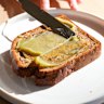 Banana bread with kaya (coconut jam) at Saturdays, Dural.
