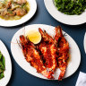Grilled Skull Island prawns with ’nduja butter at Fior.