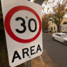 New 30kmh speed limit signs in the City of Yarra.