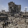 Damage seen in Gaza City during the week.