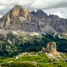 The spectacular peaks of Italy’s Dolomites.