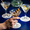 A dirty martini, wet martini and Bar Planet martini. 