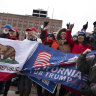 Trump supporters welcome prisoners being released from the  DC Central Detention Facility on Tuesday.