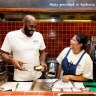 Plate it Forward’s Shaun Christie-David with Kolkata Social chef Ahana Dutt.