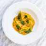 Ravioli stuffed with lobster, scallop and bug meat.