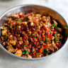 Deep-fried chicken with dried chilli at Spice Paradise.