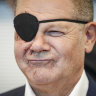 ‘Am excited to see the memes’: Olaf Scholz tweets picture of himself with eye patch